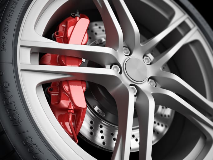 Powder Coating Los Angeles - Car wheel and brake system